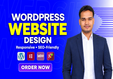 You will get a professional WordPress website designed and developed using Elementor,  Divi & Salient