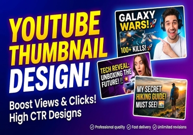 I will design professional and eye-catching YouTube thumbnails