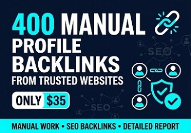 I Will Manually Build 400 SEO Profile Backlinks with a URL Report