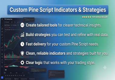 I will code custom tradingview pine script indicators and strategies