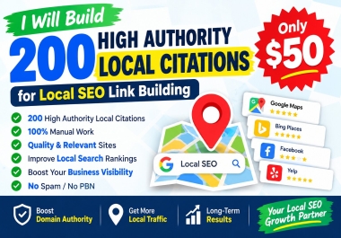 I will build 200 high authority local citations for local SEO link building