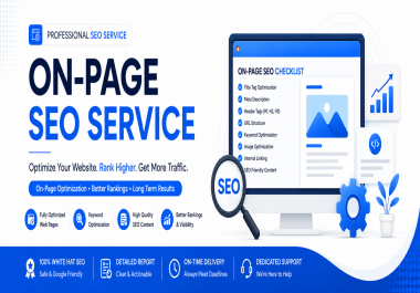 I will do professional on page SEO to optimize your website and boost Google rankings