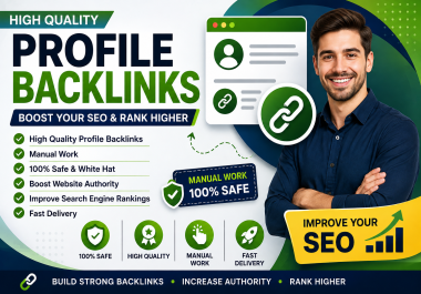 I Will Create High Quality Profile Backlinks for SEO