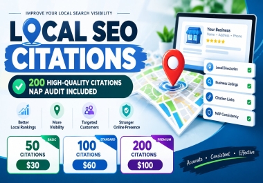 I will build 200 high quality local citations with NAP audit for local SEO