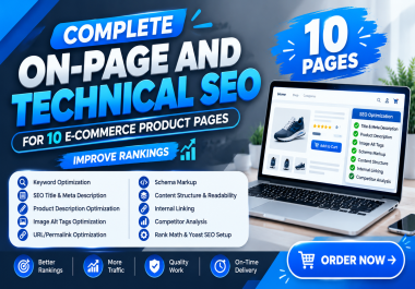 Complete On Page and Technical SEO for 10 Pages to Improve Rankings