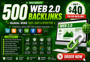 I Will Create 500 Strategic Web 2.0 Backlinks to Strengthen Your SEO Profile
