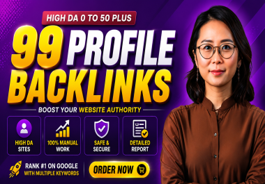 I Will Build 99 Manual Profile Backlinks for SEO Link Building with high DA sites