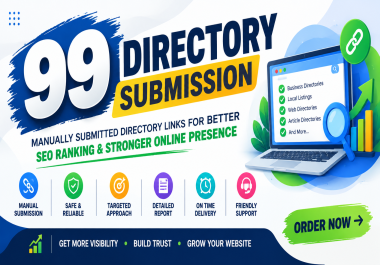 I Will Submit 99 Manual Directory Backlinks for SEO Link Building high DA