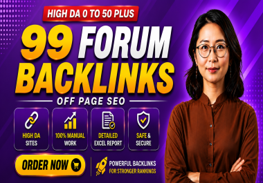 I Will Build 99 Forum Backlinks for SEO Link Building