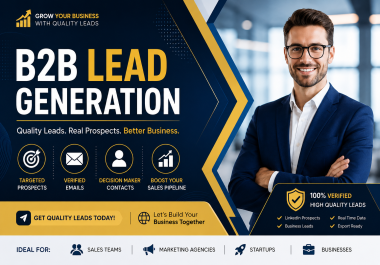 I will provide high quality B2B lead generation and targeted email list building
