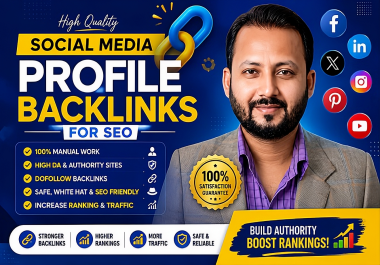100+ Profile Backlinks Service with Index Support