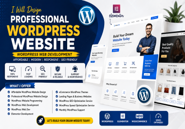 I will design or redesign a modern responsive WordPress website