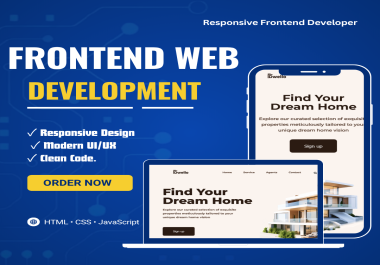 I will build a modern responsive real estate website