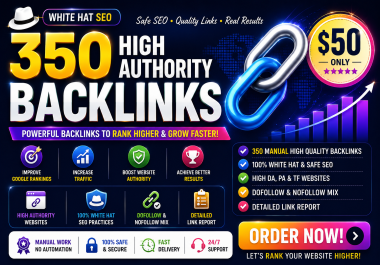 I Will Build Manual High Authority SEO Backlinks for Website Ranking