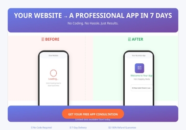 Stop Losing Sales Turn Your Website Into an App Today.