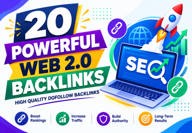 Permanent 20 Web 2.0 Backlinks to Improve Your Website&rsquo s Visibility