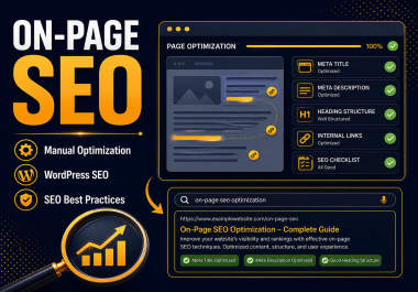 I will optimize the on-page SEO of your WordPress website up to 5 pages