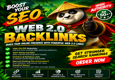 Get 120 High Authority Web 2.0 Backlinks
