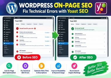 I will optimize WordPress On-Page SEO and fix technical errors with Yoast SEO