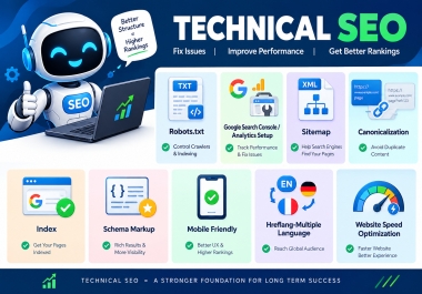 Complete Technical SEO Audit and Fix Robots. txt,  Canonical,  and Hreflang Tags