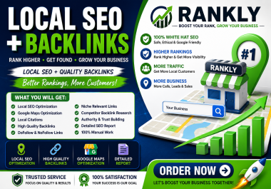 I Will Do Local SEO,  Optimize Google My Business,  and Build High-Quality Backlinks