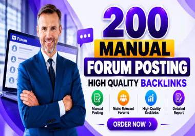I Will Build 200 High Quality Manual Forum Posting Backlinks for SEO