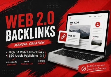Build High DA Web 2.0 Backlinks with SEO Article Publishing