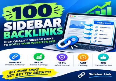 100 sidebar Backlink For your website to improve ranking