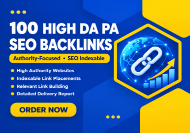 100 PBN homepage backlinks with high DA and PA.