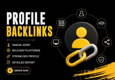 Will Create 50 Niche-Relevant Profile Backlinks for SEO Growth