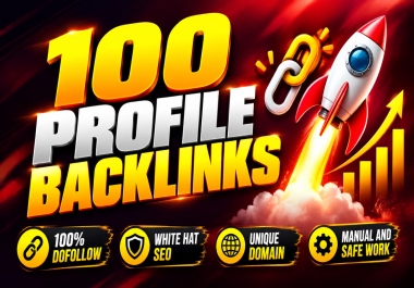 I will create 100 high quality manual profile backlinks for SEO