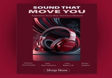 Professional Headphone poster design