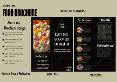 I Will Create a Modern and Premium Dessert Brochure Design