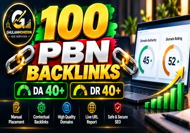 I Will Build 100 PBN Backlinks From DA 40+ DR 40+ Domains