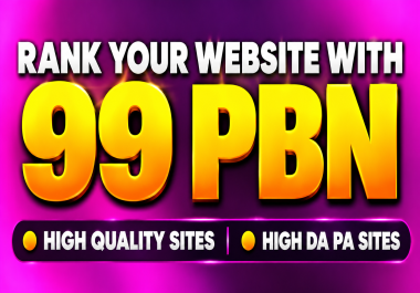 I will provide 99 PBN backlinks to boost your website SEO and authority