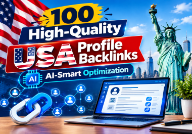 100 High-Quality USA Profile Backlinks with AI-Smart Optimization
