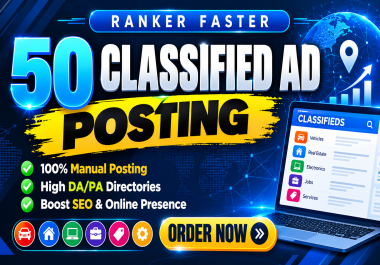 50 Classified Ad Postings for Powerful Off-Page SEO & Backlinks