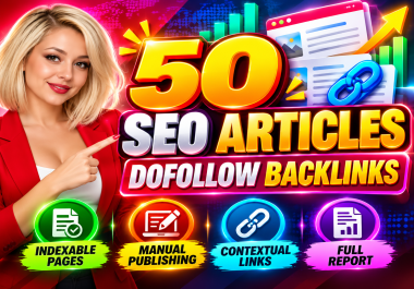 I will create 50 article submission dofollow backlinks for off page SEO