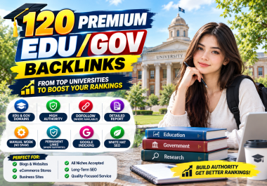 Get 120 Premium EDU/GOV Backlinks From Top Universities to Boost Your Rankings