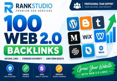 I Will Build 100 High Quality Web 2.0 Permanent Backlinks for SEO