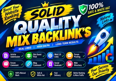 I Will MANUALLY Do 120 Unique Domain SEO Backlinks on DA 40+ PLUS EDU Guest Post