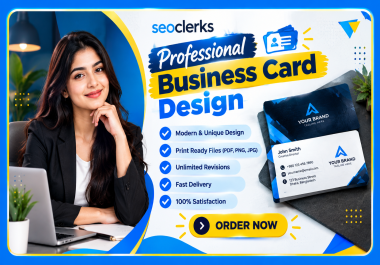 I will design a professional modern business card