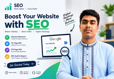 I will do complete SEO to rank your website higher on Google