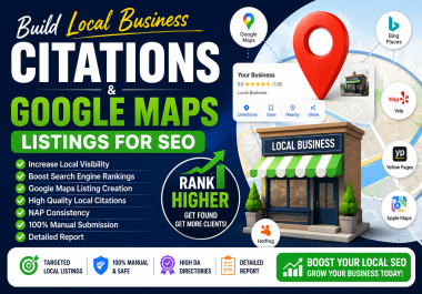 I will build local business citations and Google Maps listings for SEO