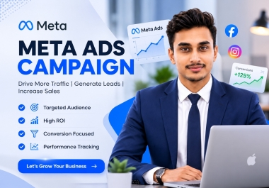 Meta Ads Campaign Expert Drive Traffic,  Generate Leads & Increase Sales