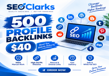 I will create 500 high quality profile backlinks for your website SEO