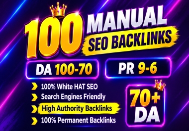 RANK WITH 100 unique Domain High Authority Backlinks PA DA TF CF Upto 90
