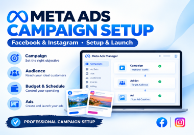 I will set up and launch Meta ad campaigns for Facebook and Instagram