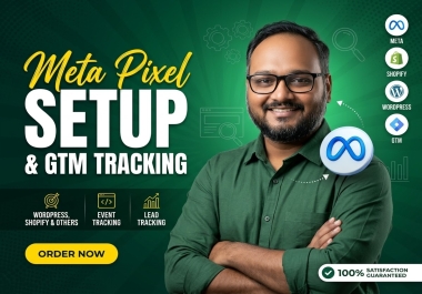 I will set up Meta Pixel,  Google Tag Manager and conversion tracking