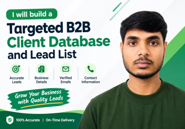 I will build a targeted B2B client database and lead list